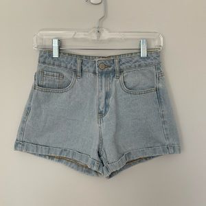 Pacsun Mom Jean Short Light Blue 24